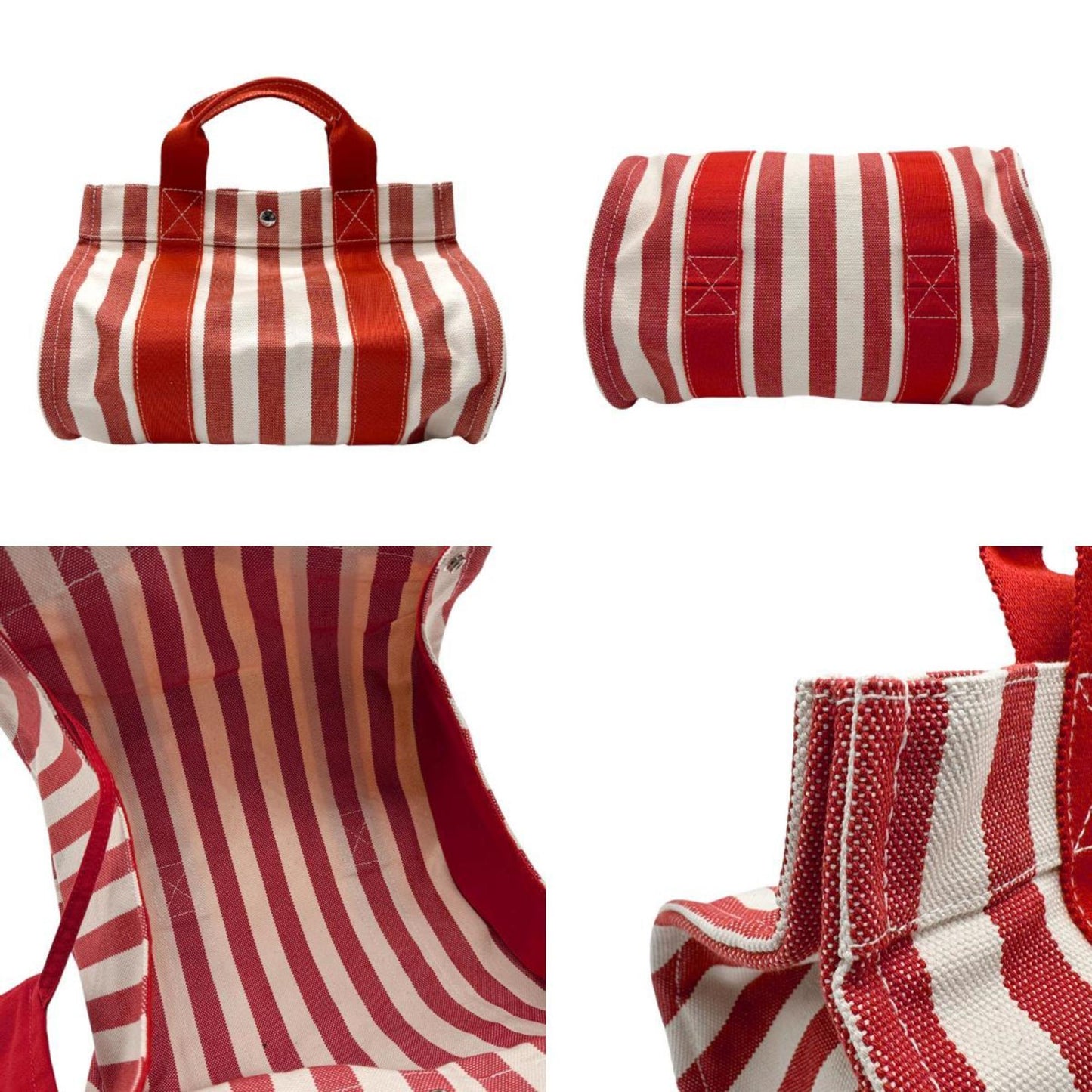 Hermès Red Canvas Cannes