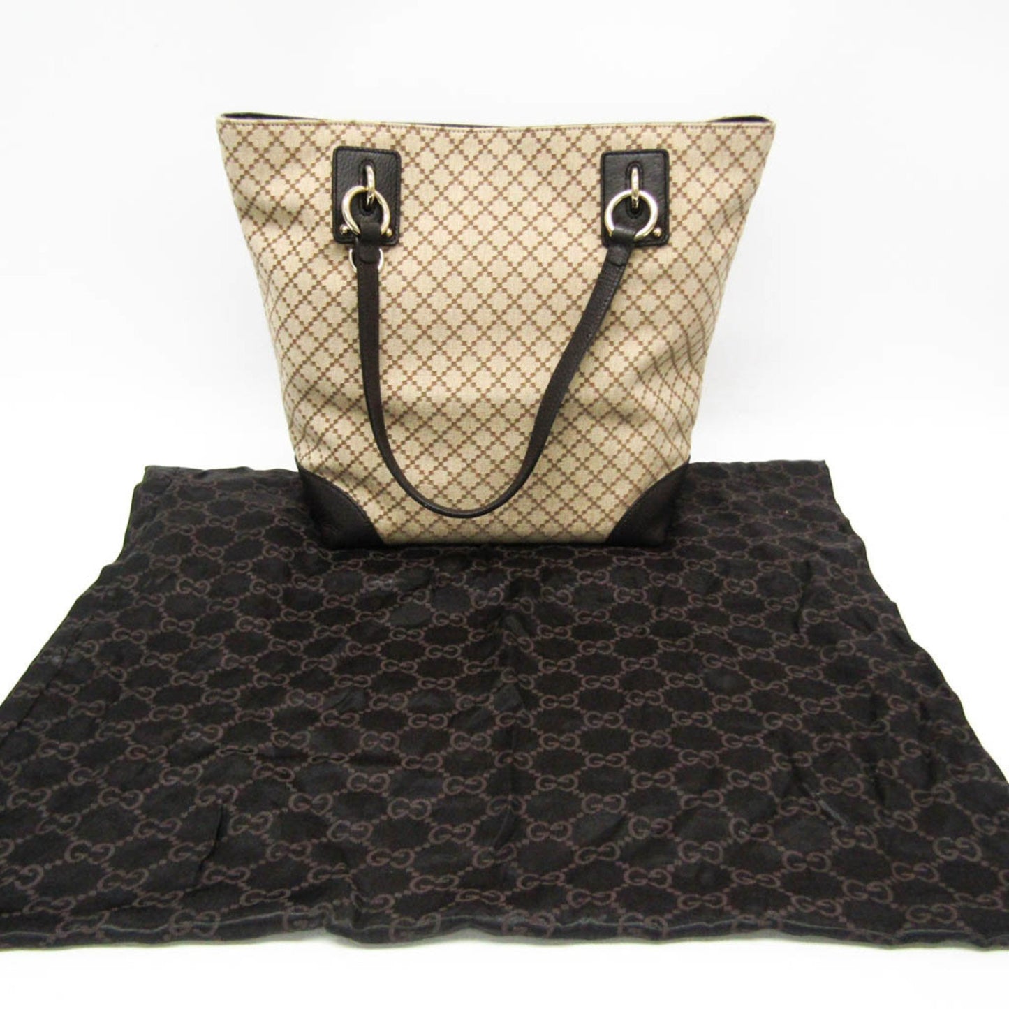 Gucci Brown Canvas Diamante