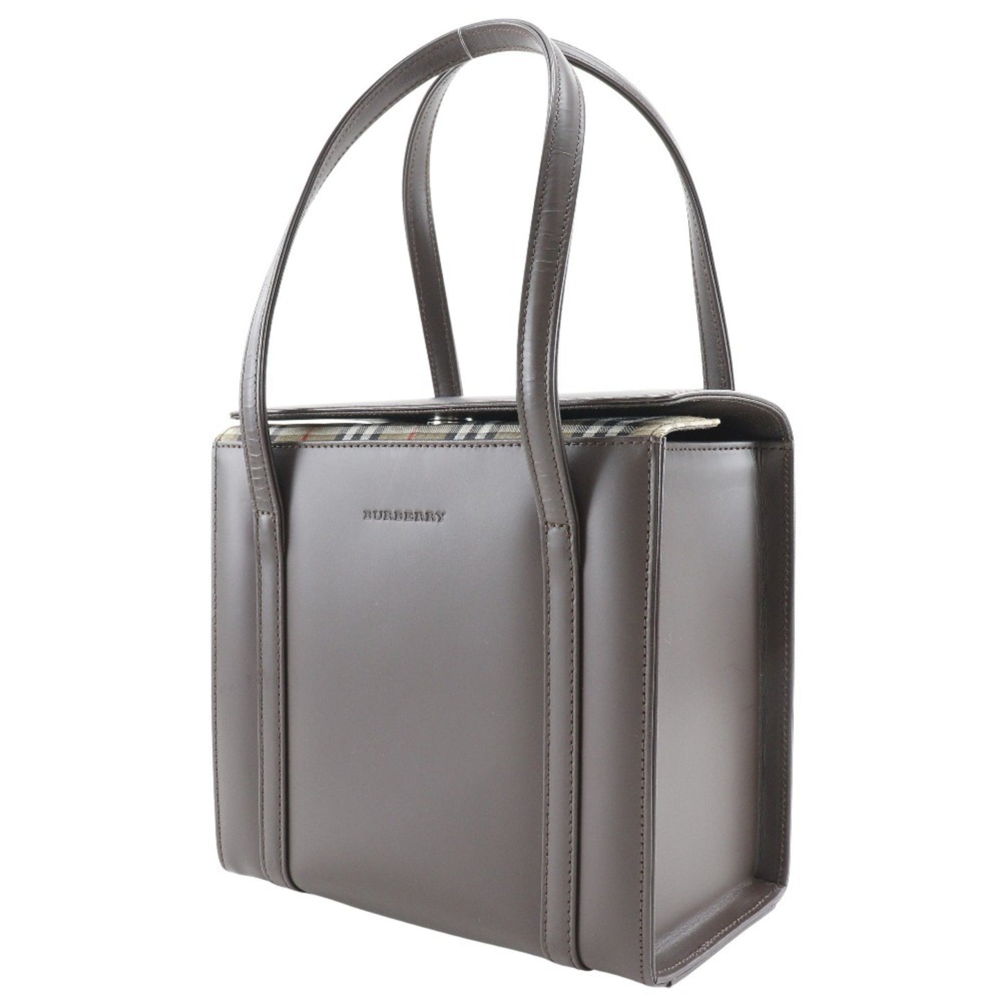 Burberry Brown Pony-style Calfskin Handbag