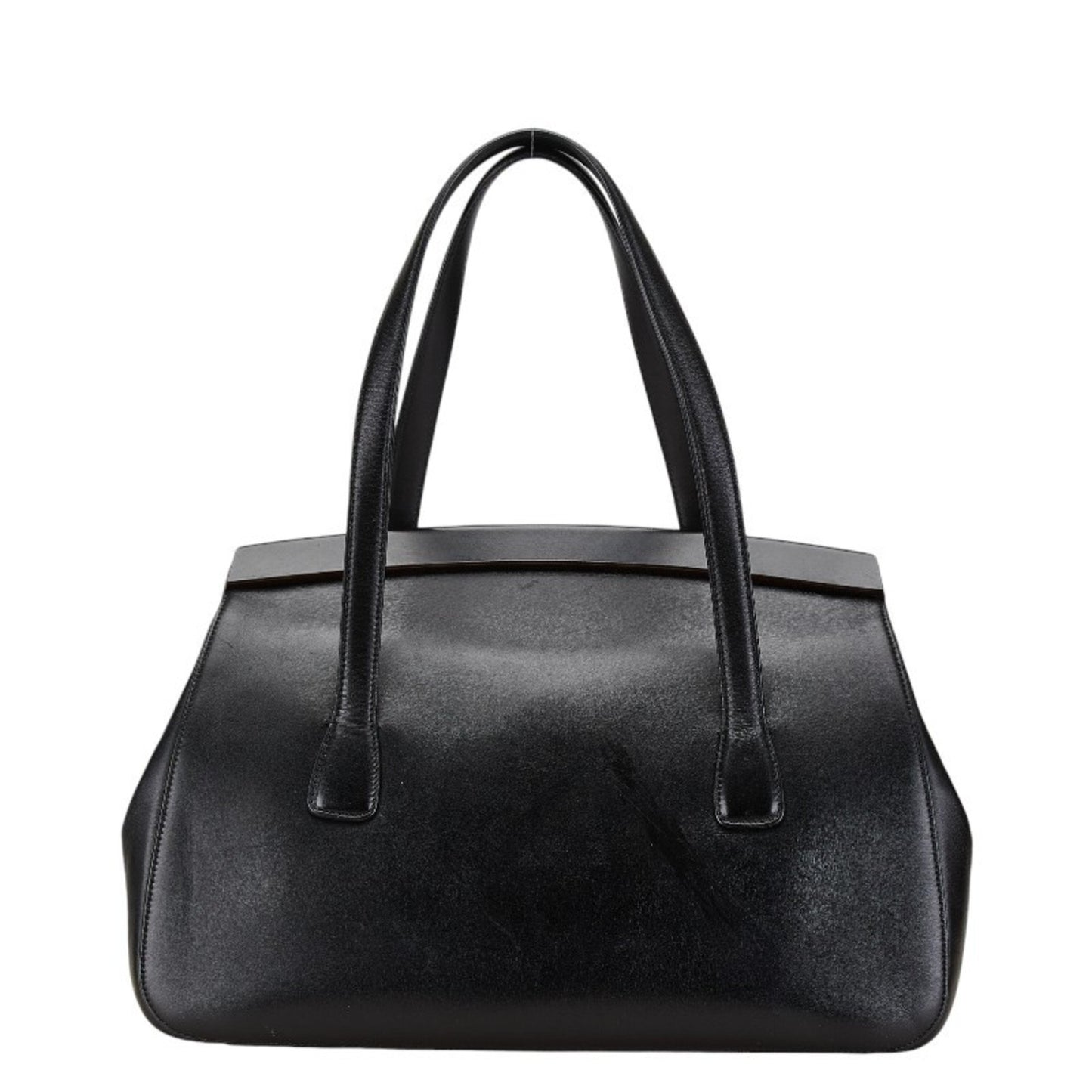 Salvatore Ferragamo Black Leather Gancini