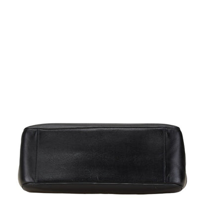 Salvatore Ferragamo Black Leather Gancini