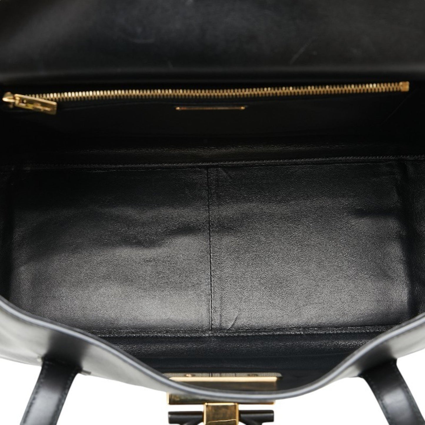 Salvatore Ferragamo Black Leather Gancini