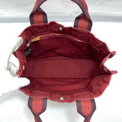 Hermès Red Canvas Fourre Tout