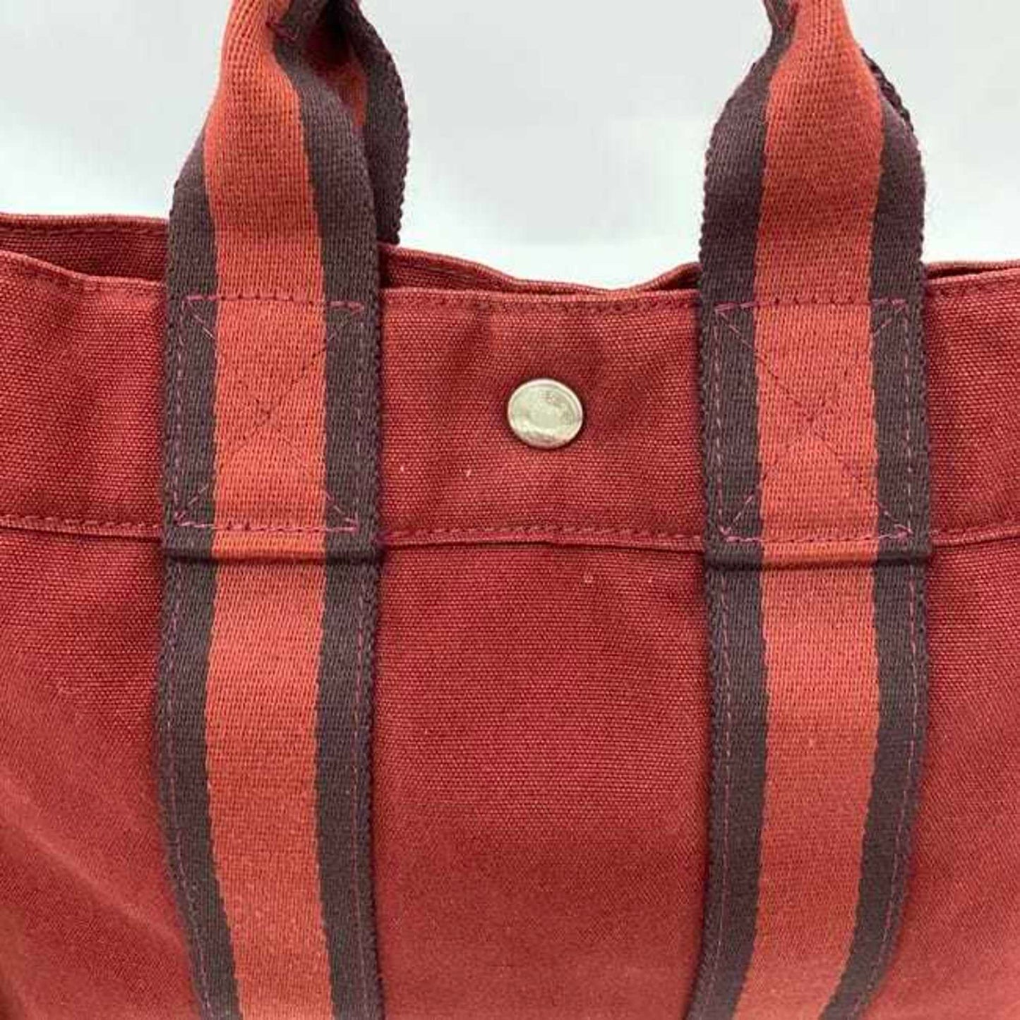 Hermès Red Canvas Fourre Tout