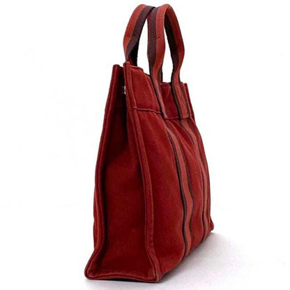 Hermès Red Canvas Fourre Tout