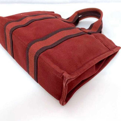 Hermès Red Canvas Fourre Tout