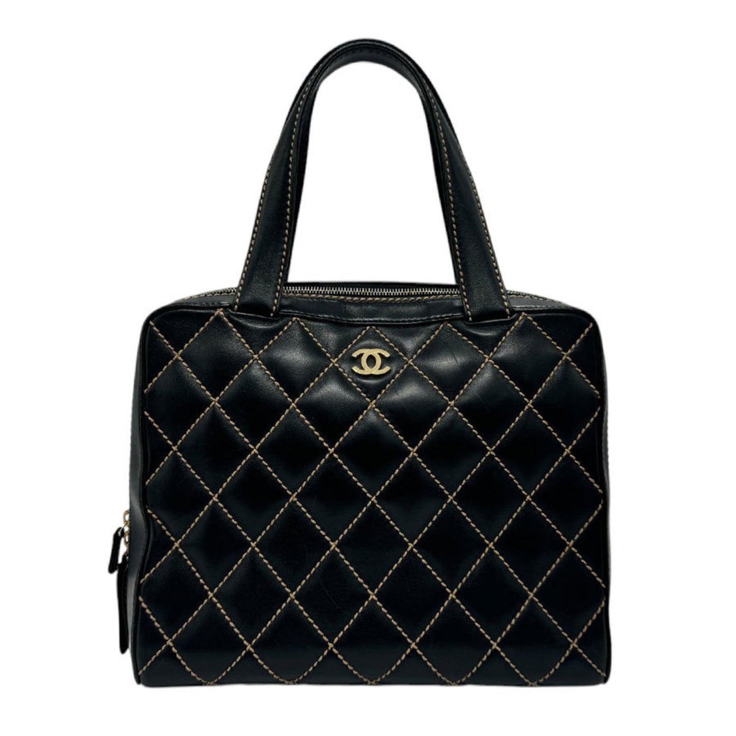 Chanel Black Leather Wild Stitch