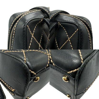 Chanel Black Leather Wild Stitch