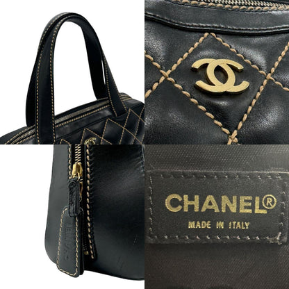 Chanel Black Leather Wild Stitch