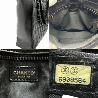 Chanel Black Leather Chocolate Bar