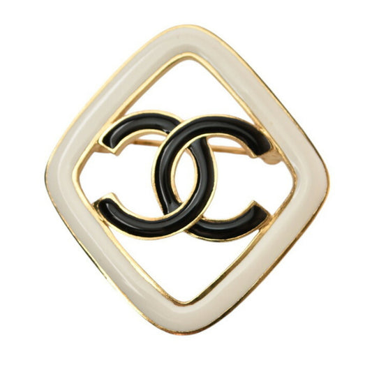Chanel Gold Gold Plated Logo Cc