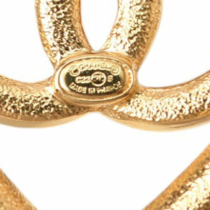 Chanel Gold Gold Plated Logo Cc