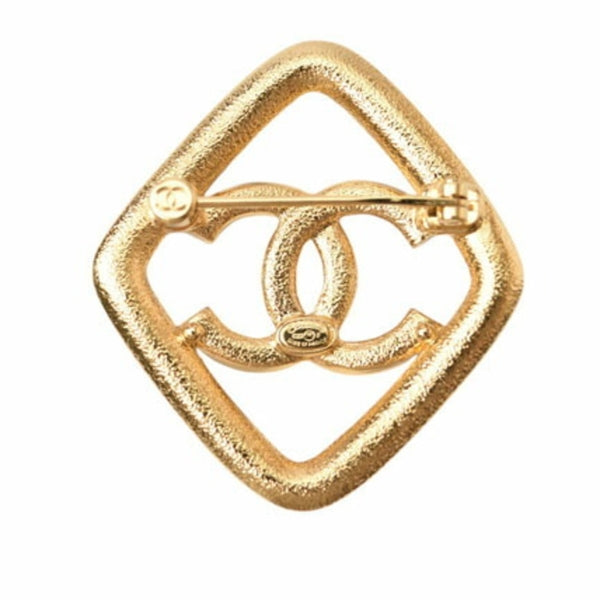 Chanel Gold Gold Plated Logo Cc