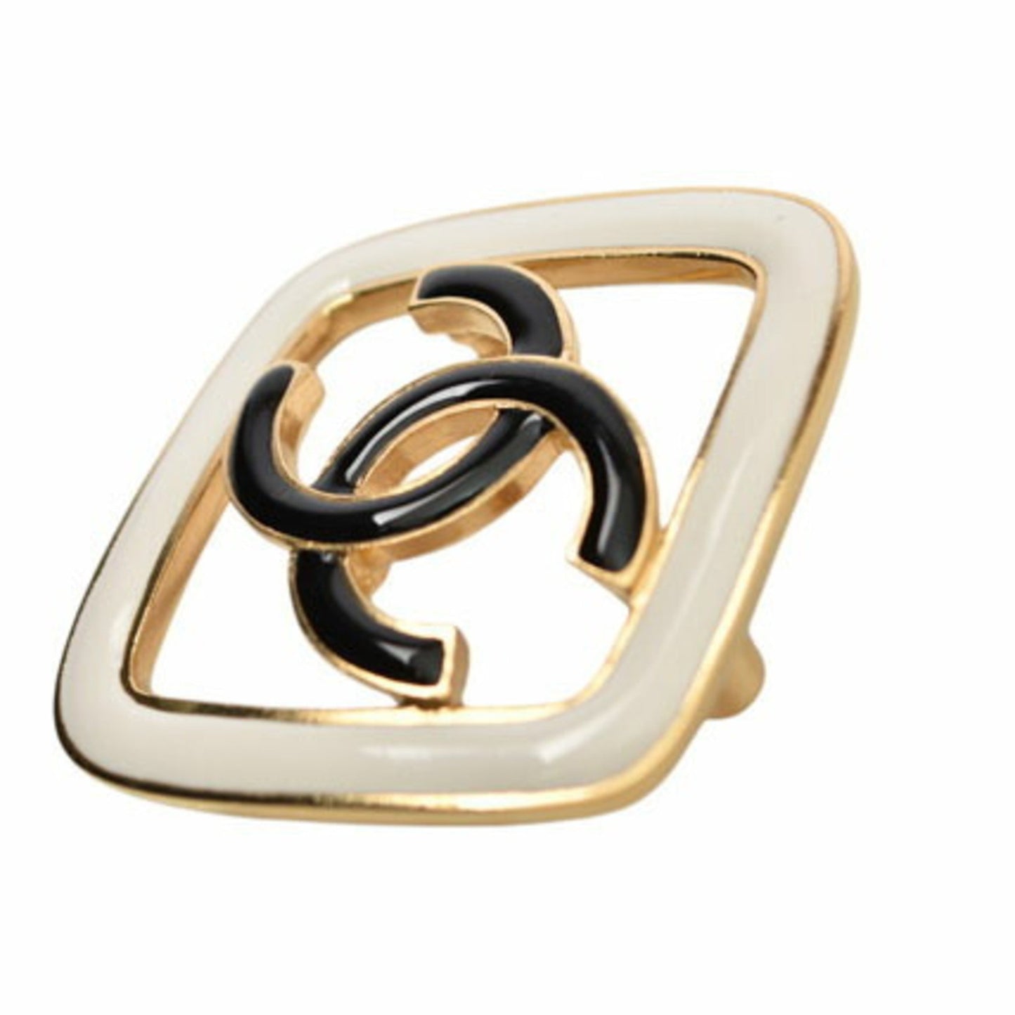 Chanel Gold Gold Plated Logo Cc