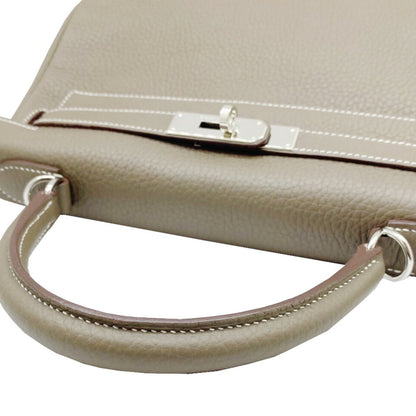 Hermès Gray Leather Kelly 28