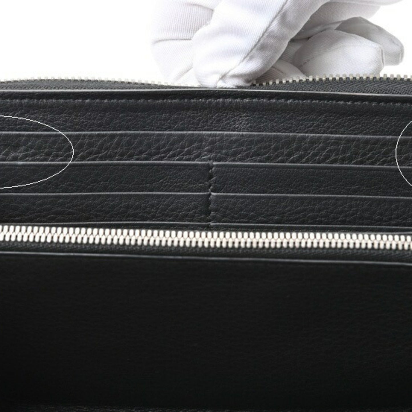 Balenciaga Black Leather Continental Zip Around