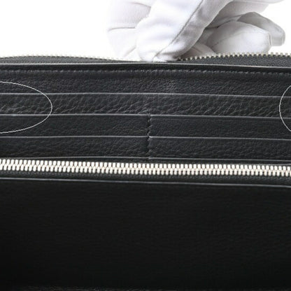 Balenciaga Black Leather Continental Zip Around