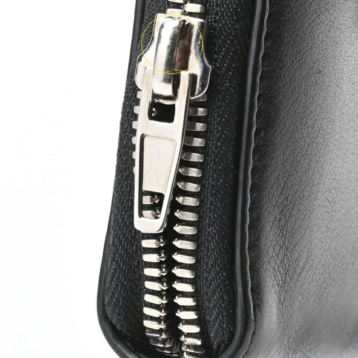 Balenciaga Black Leather Continental Zip Around