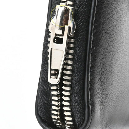 Balenciaga Black Leather Continental Zip Around
