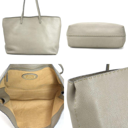 Fendi Gray Leather Selleria