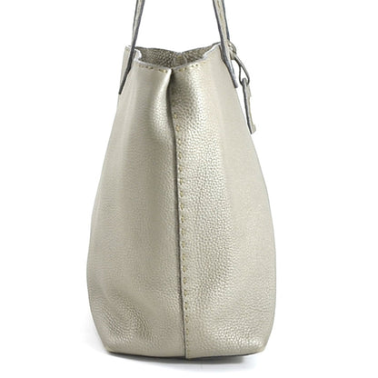 Fendi Gray Leather Selleria