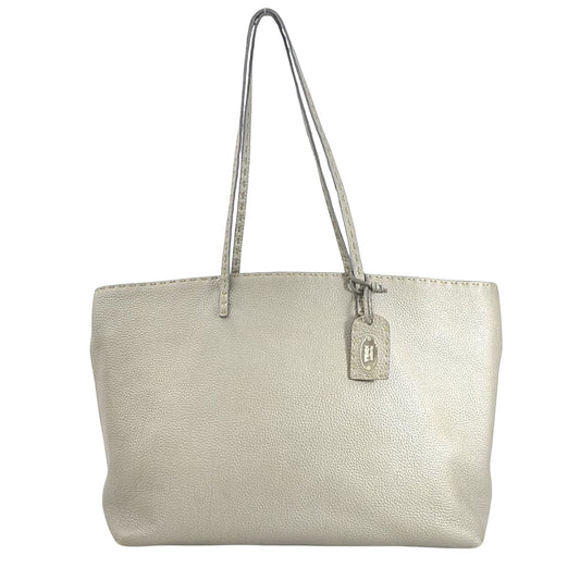 Fendi Gray Leather Selleria