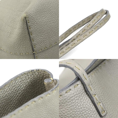 Fendi Gray Leather Selleria