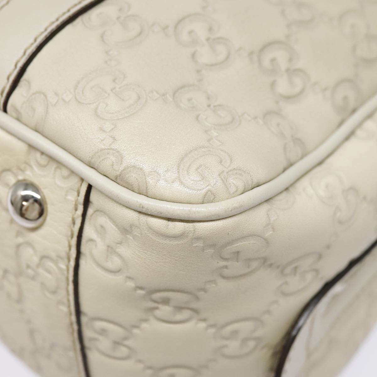 Gucci White Leather Vintage