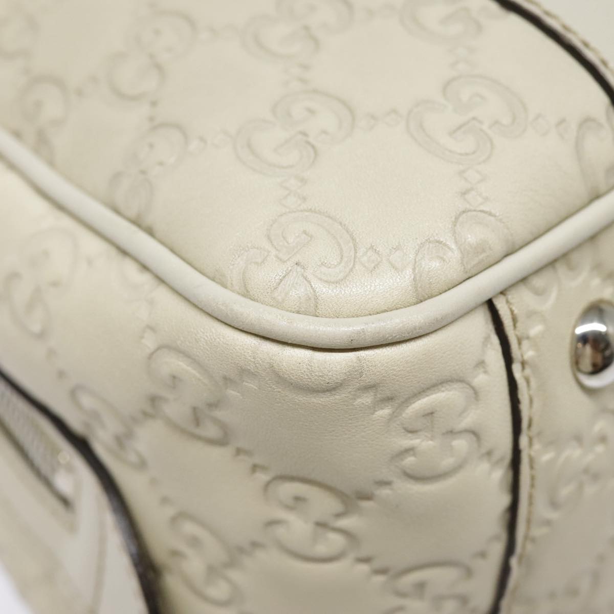 Gucci White Leather Vintage