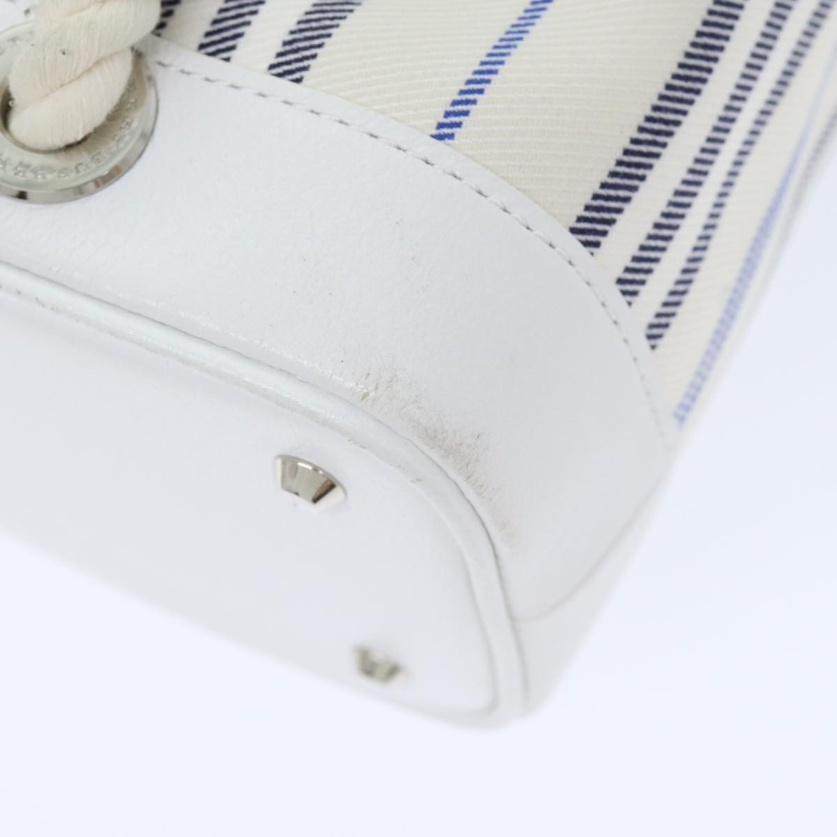 Burberry White Canvas Handbag