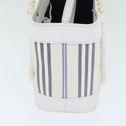 Burberry White Canvas Handbag