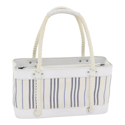 Burberry White Canvas Handbag
