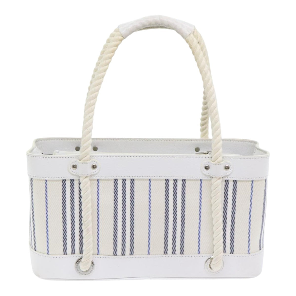 Burberry White Canvas Handbag