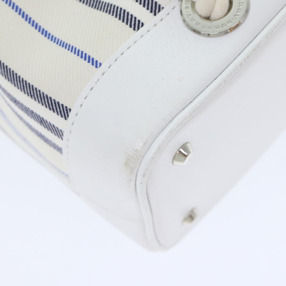 Burberry White Canvas Handbag
