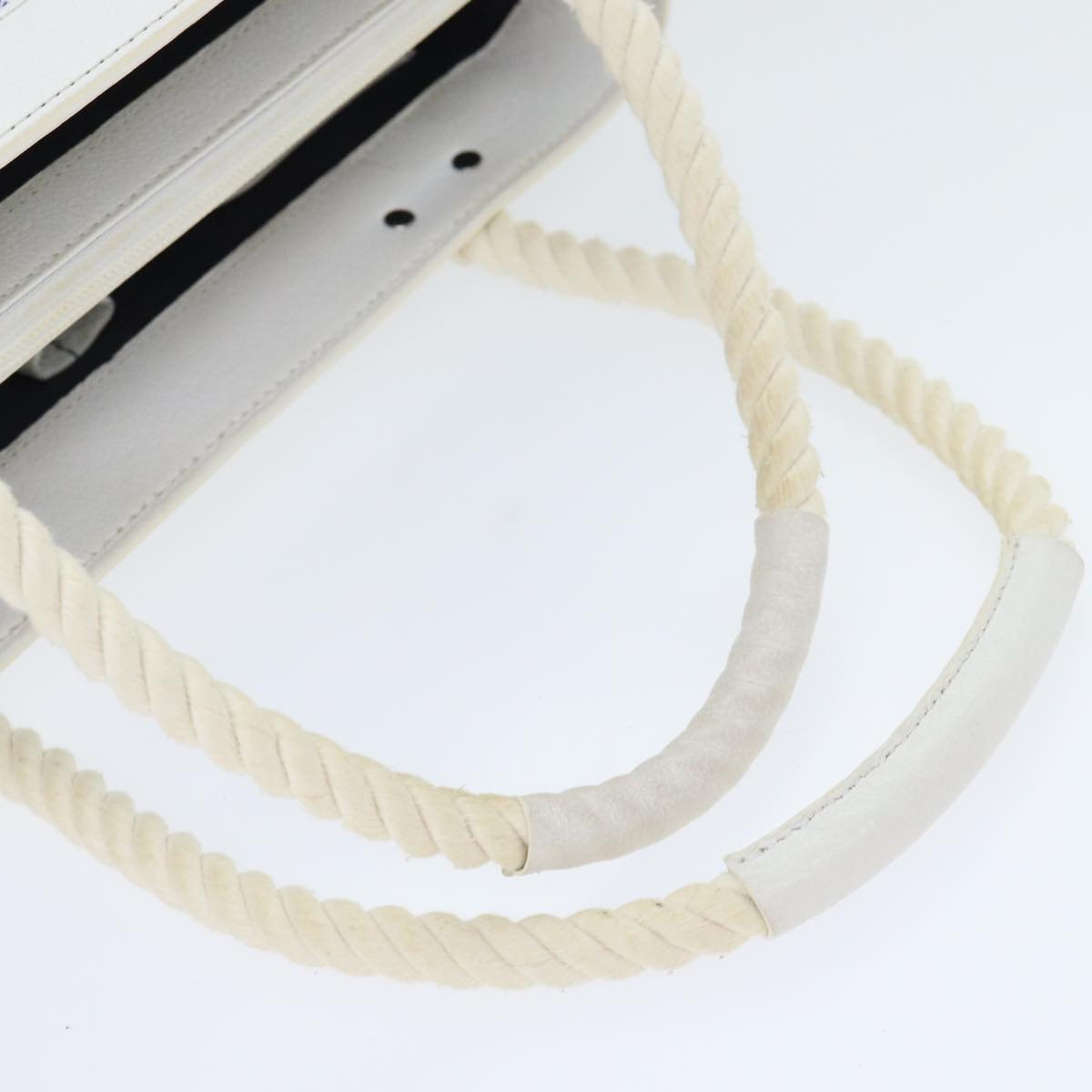 Burberry White Canvas Handbag