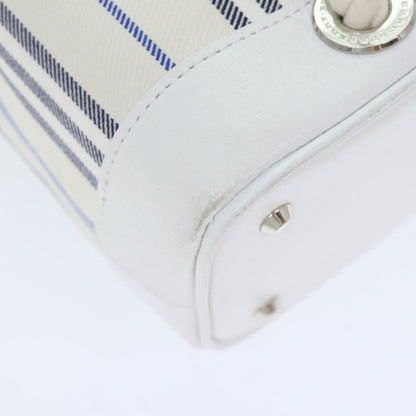 Burberry White Canvas Handbag