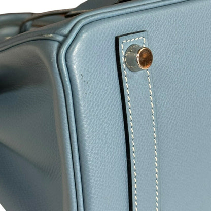 Hermès Blue Leather Birkin 25