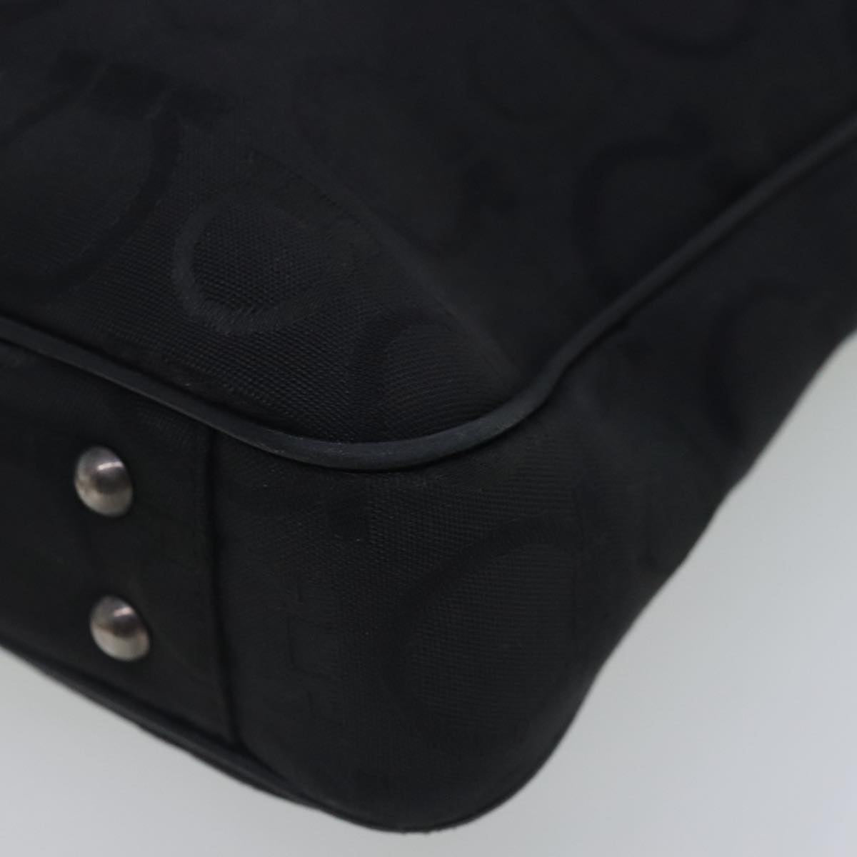 Salvatore Ferragamo Black Canvas Gancini