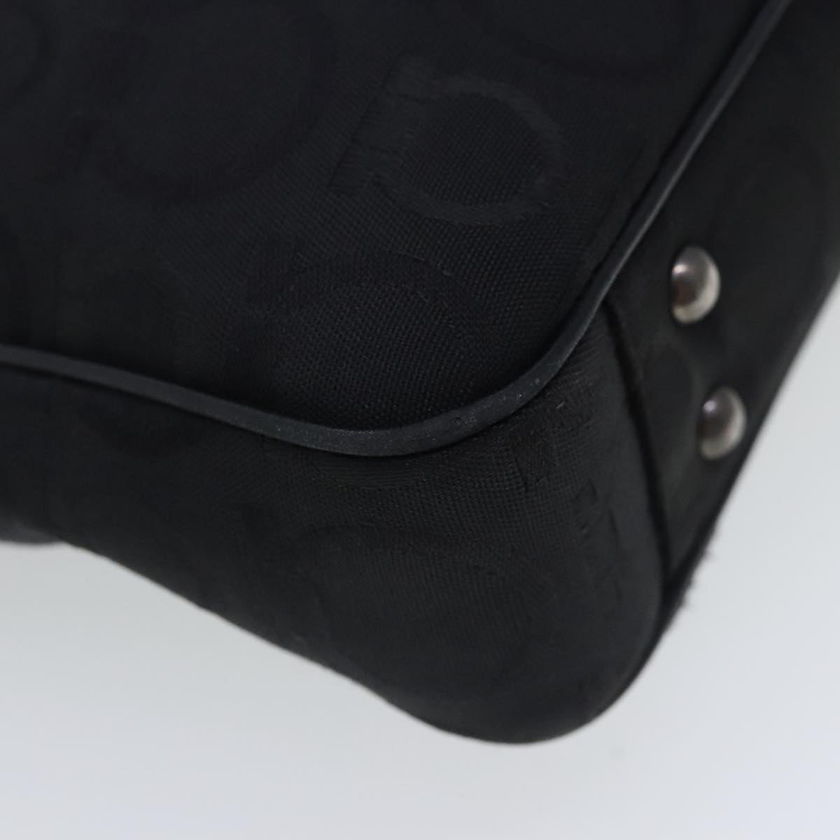 Salvatore Ferragamo Black Canvas Gancini