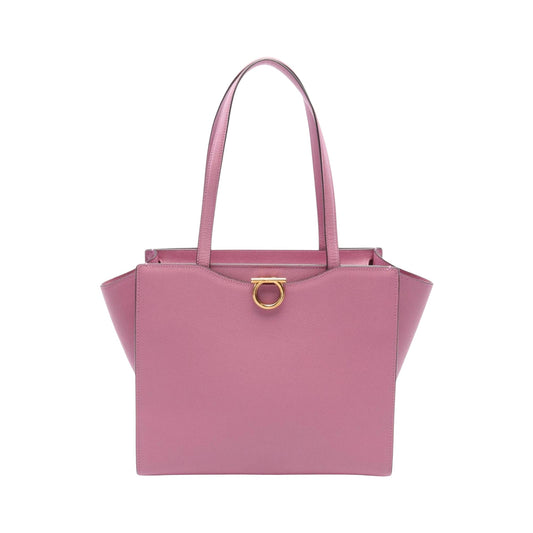 Salvatore Ferragamo Pink Leather Gancini