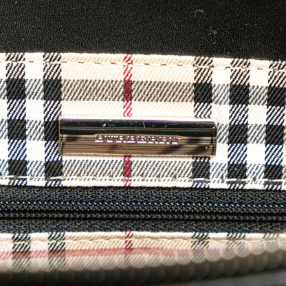 Burberry Black Leather Nova Check