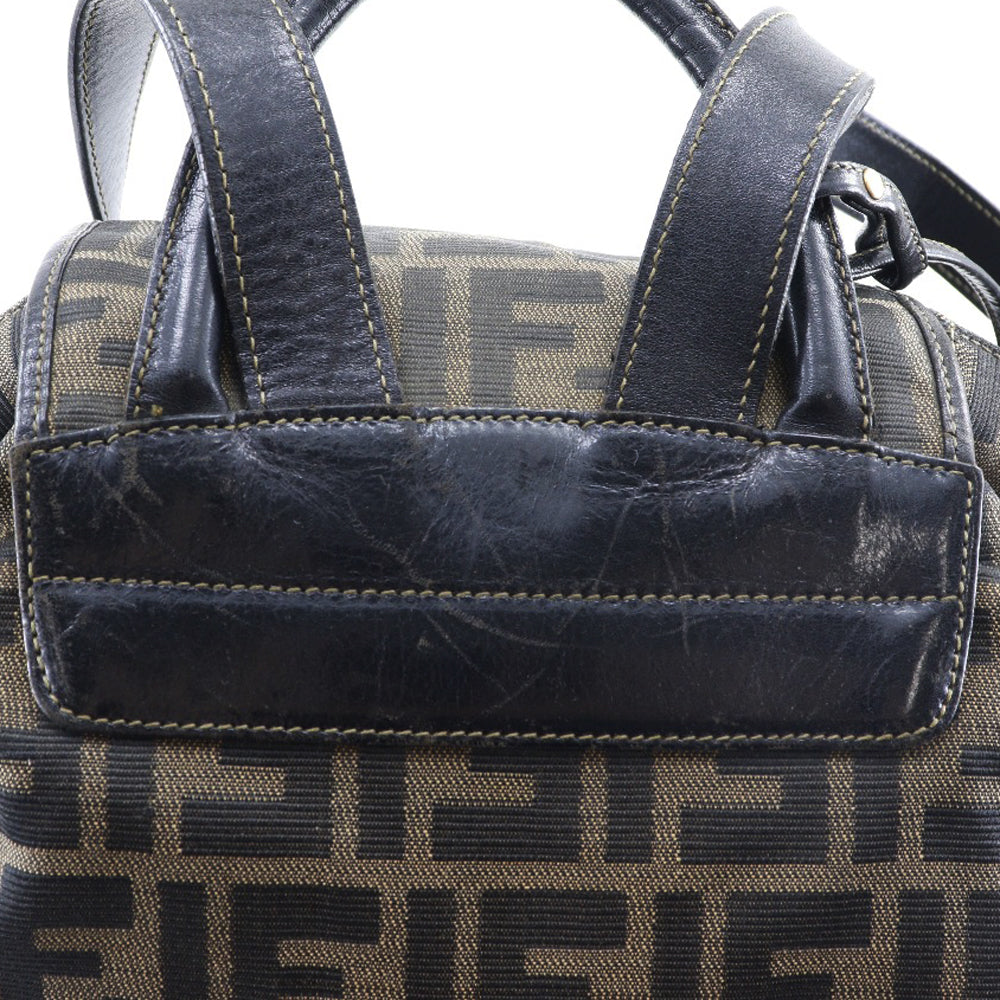 Fendi Brown Canvas Backpack