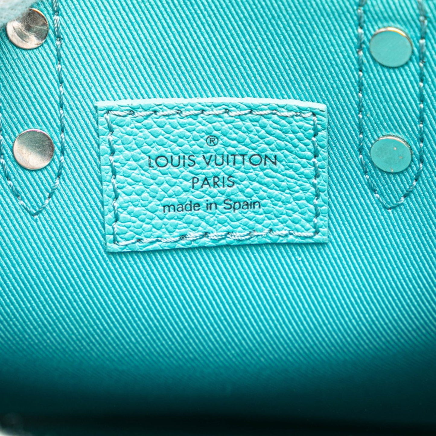 Louis Vuitton Green Leather Sac Plat