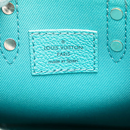 Louis Vuitton Green Leather Sac Plat