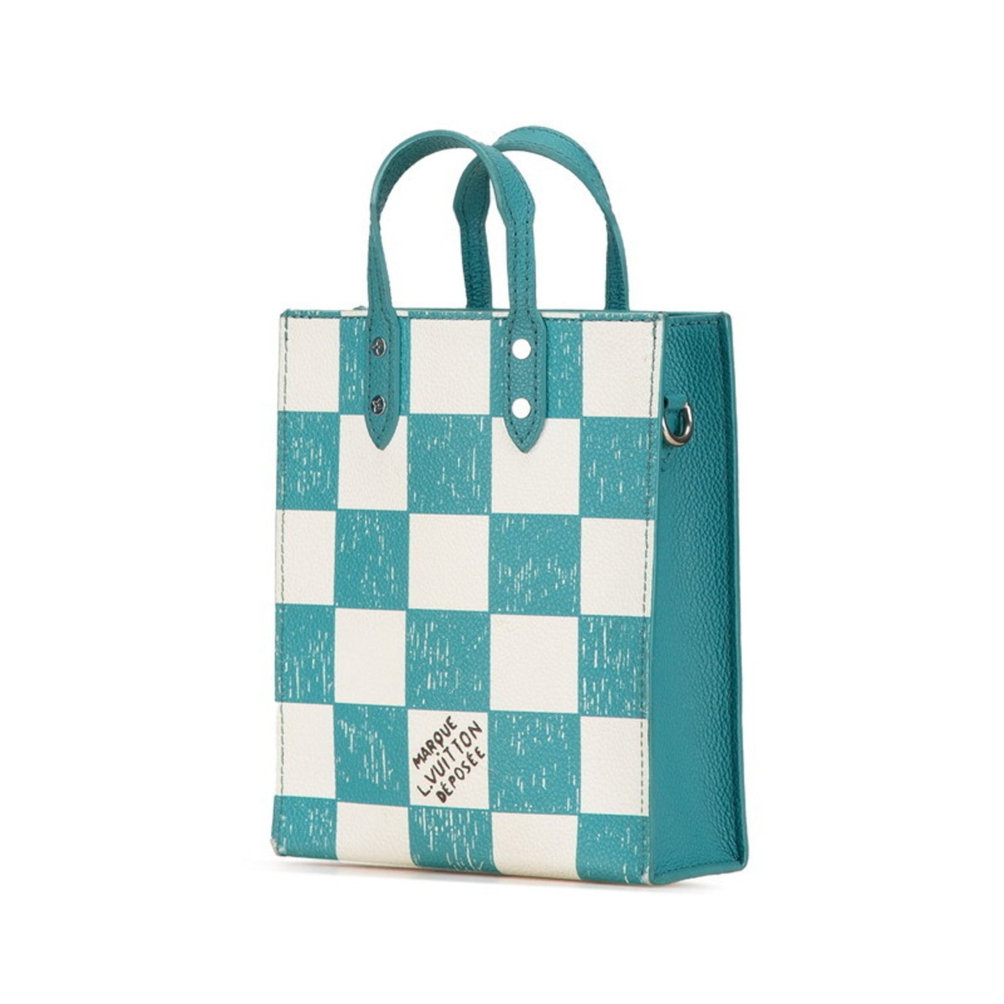 Louis Vuitton Green Leather Sac Plat