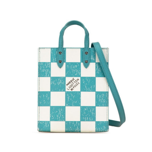 Louis Vuitton Green Leather Sac Plat