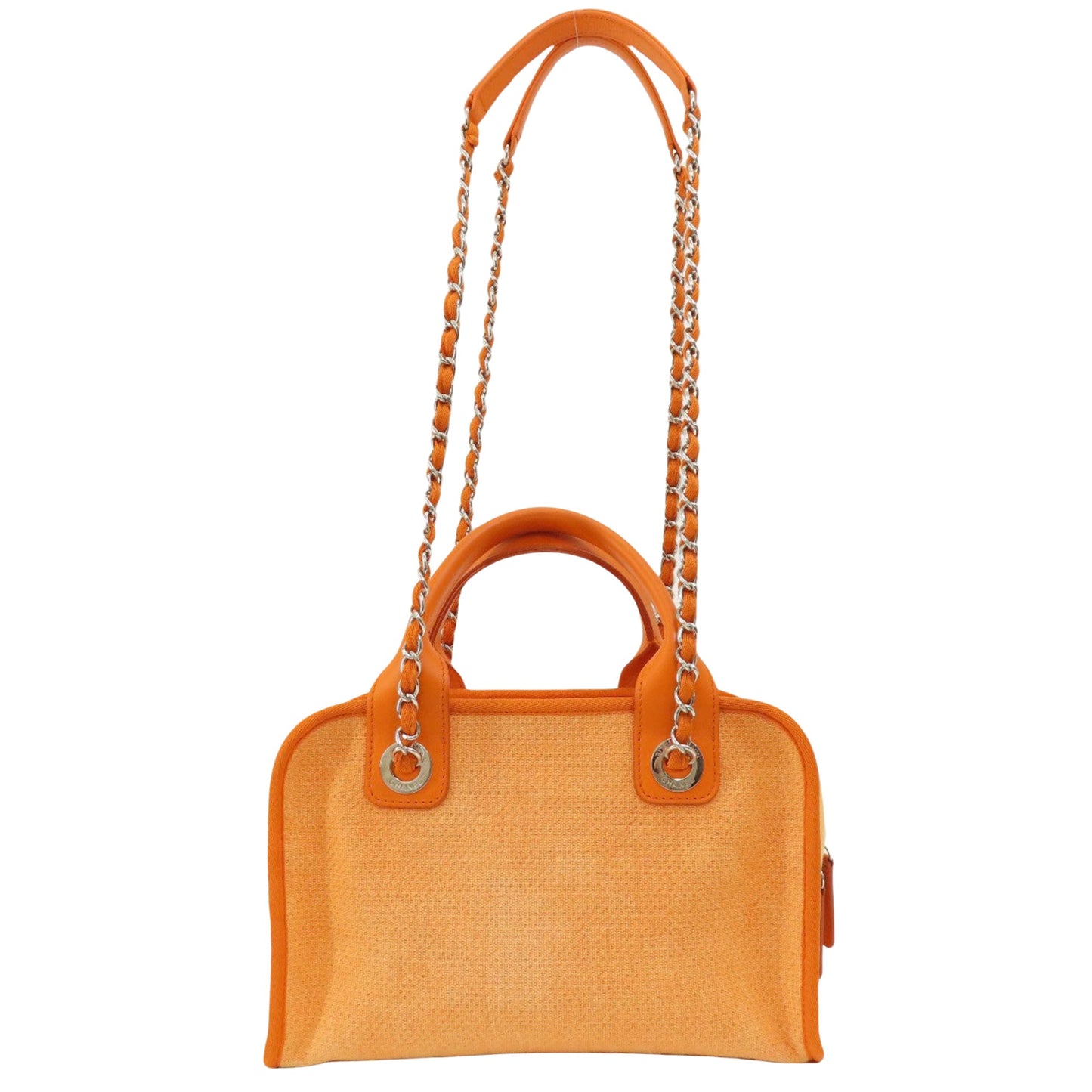 Chanel Orange Canvas Handbag