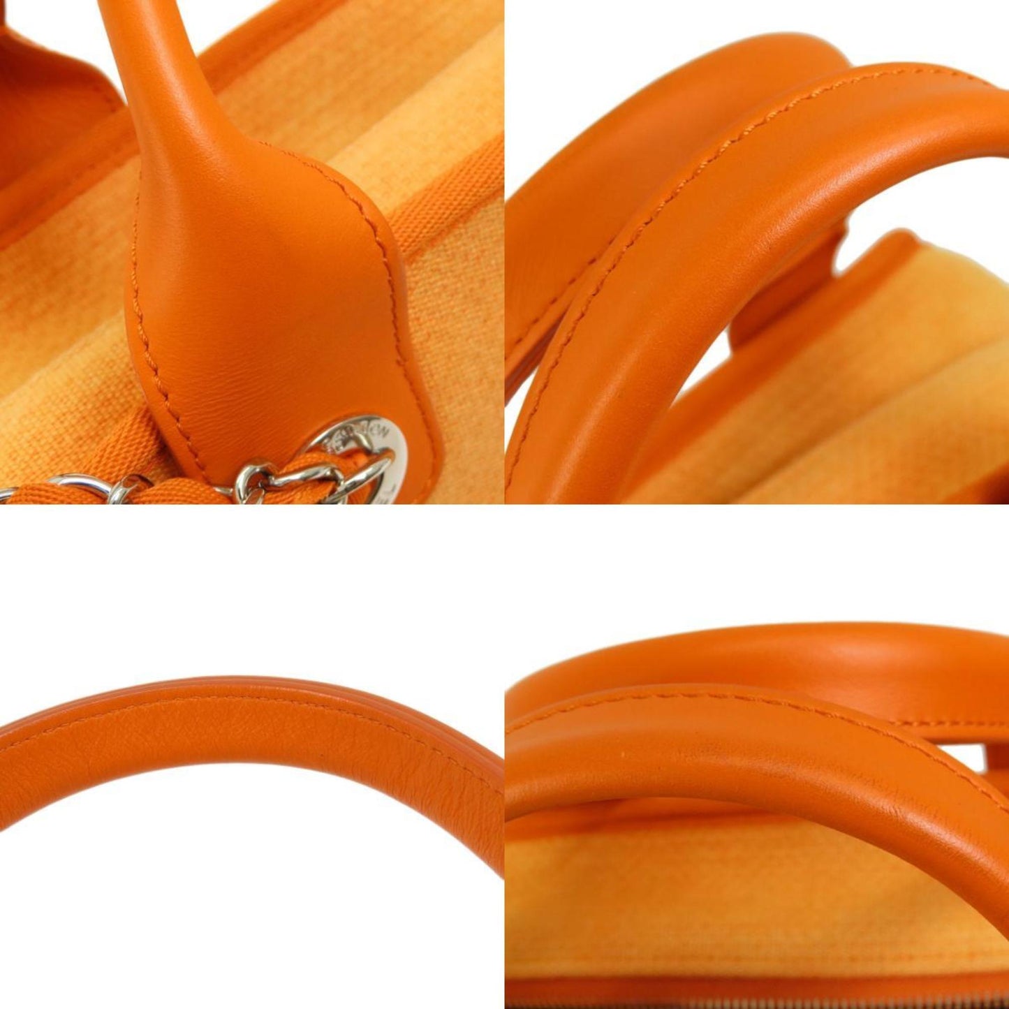 Chanel Orange Canvas Handbag