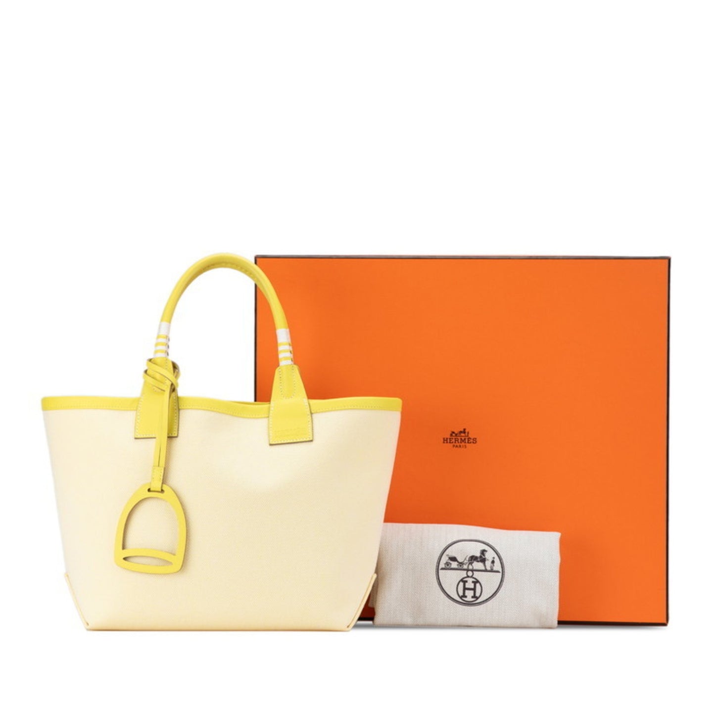 Hermès Yellow Canvas Steeple Tote