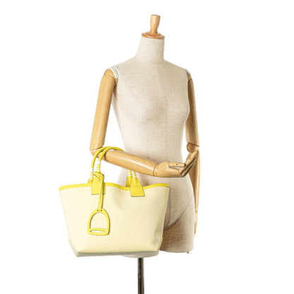 Hermès Yellow Canvas Steeple Tote